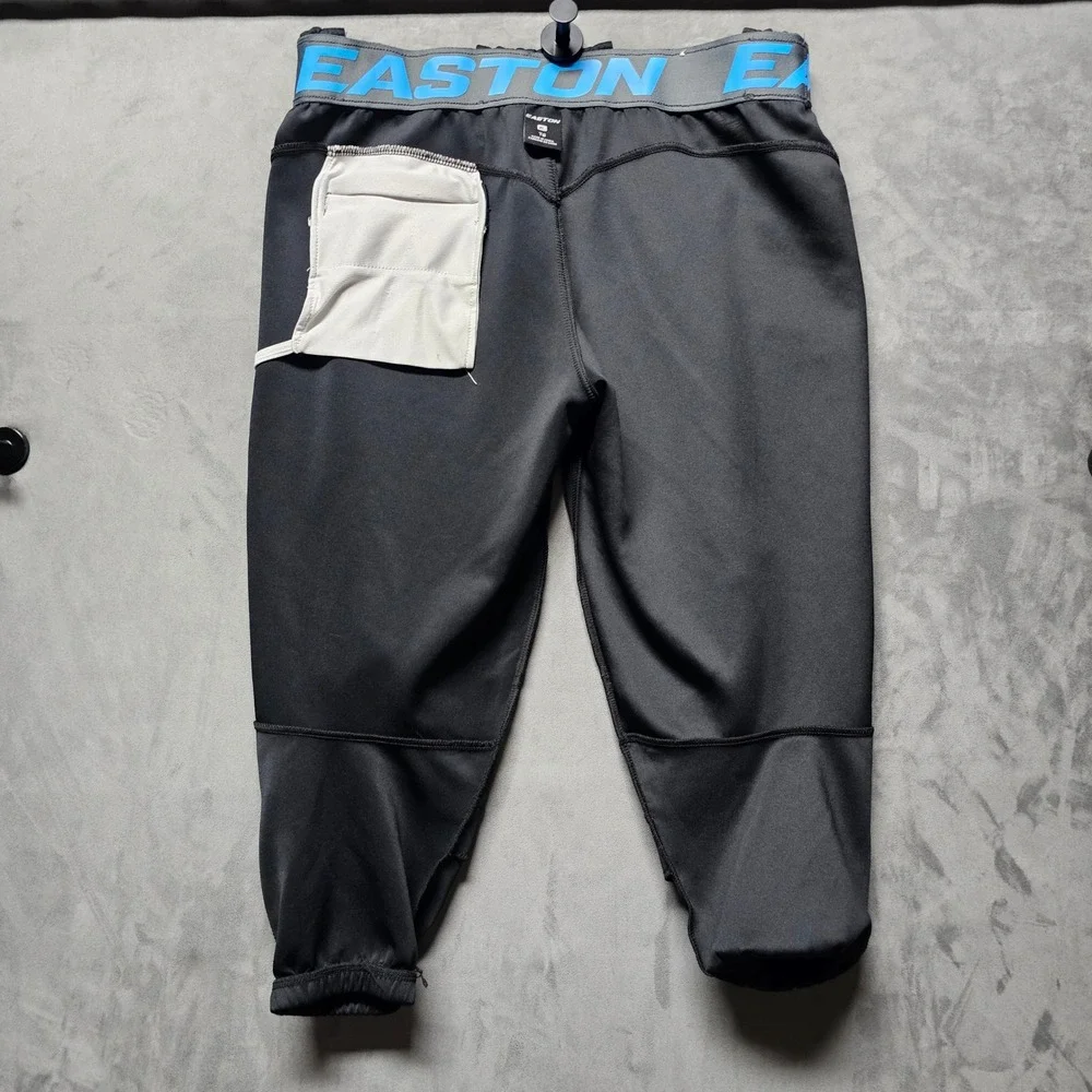 Easton‎ Mens XL Black Padded Baseball Sliding Pants Knicker Length Blue Logo
